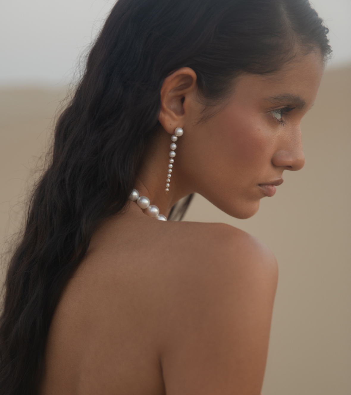 Moonlight Long Earrings by Chiara Tedeschi